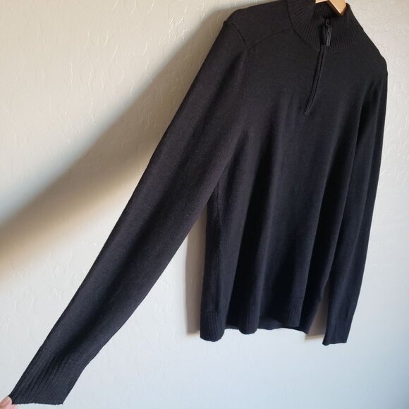 Smartwool Sparwood 1/2 Zip Mock Neck Sweater Heather Grey Wool Blend Men's Small - Picture 7 of 11